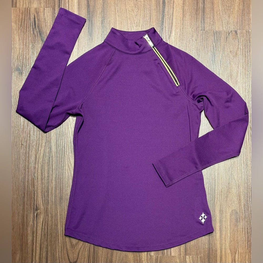 New Jofit Purple Long Sleeve Performance Mock Shirt Top – XS